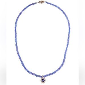 14K Tanzanite and Diamond Bead Necklace